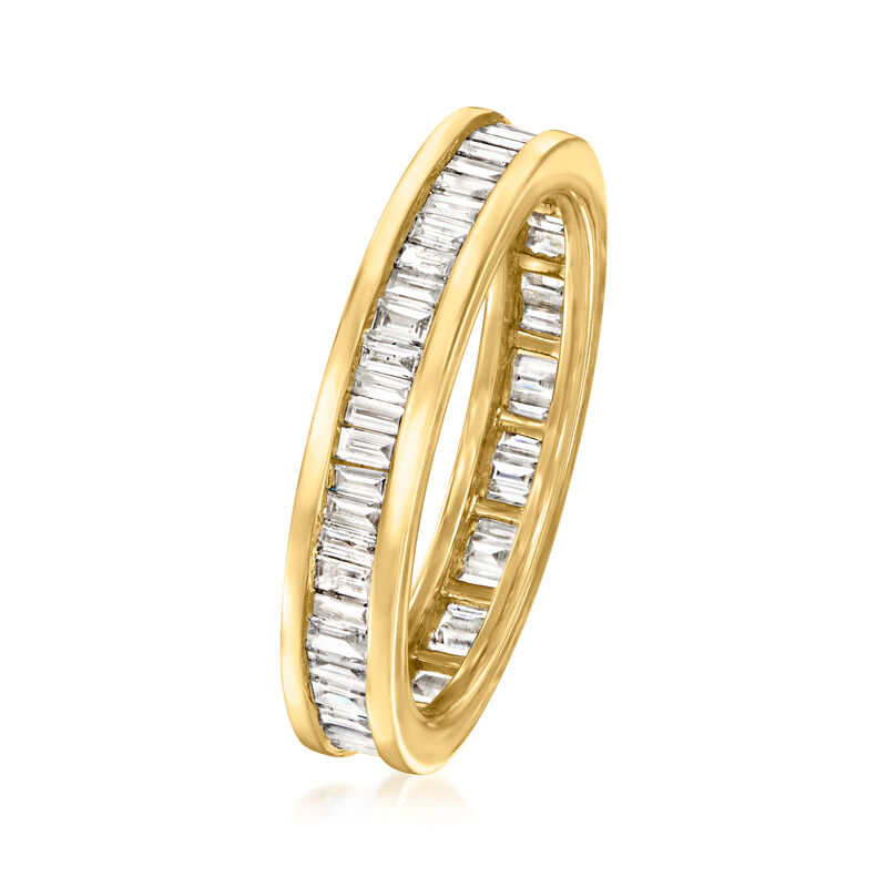 1.00 ct. t.w. Channel-Set Baguette Diamond Eternity Band in 14kt Yellow Gold. Size 9 image number 3