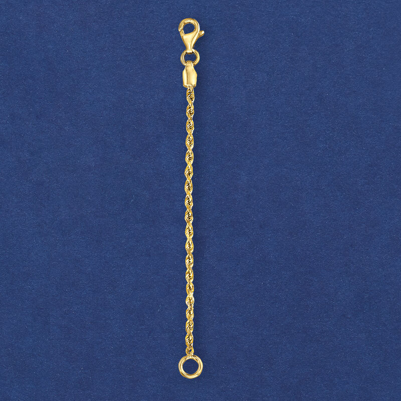 1.8mm 14kt Yellow Gold Rope-Chain Necklace Extender  image number 2