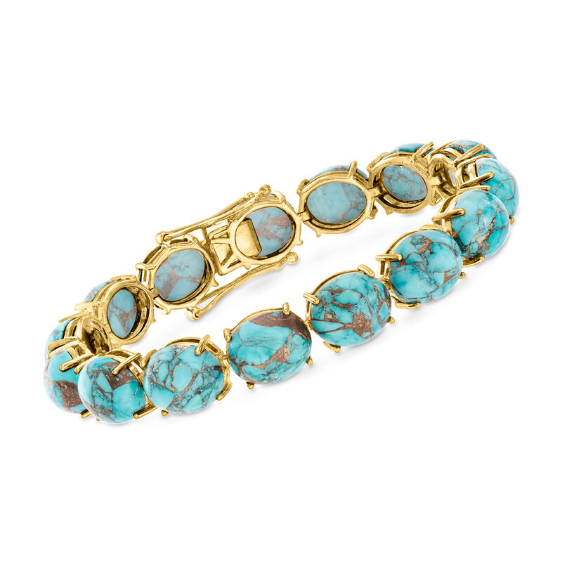 Mohave Turquoise Bracelet in 18kt Gold Over Sterling image number 0