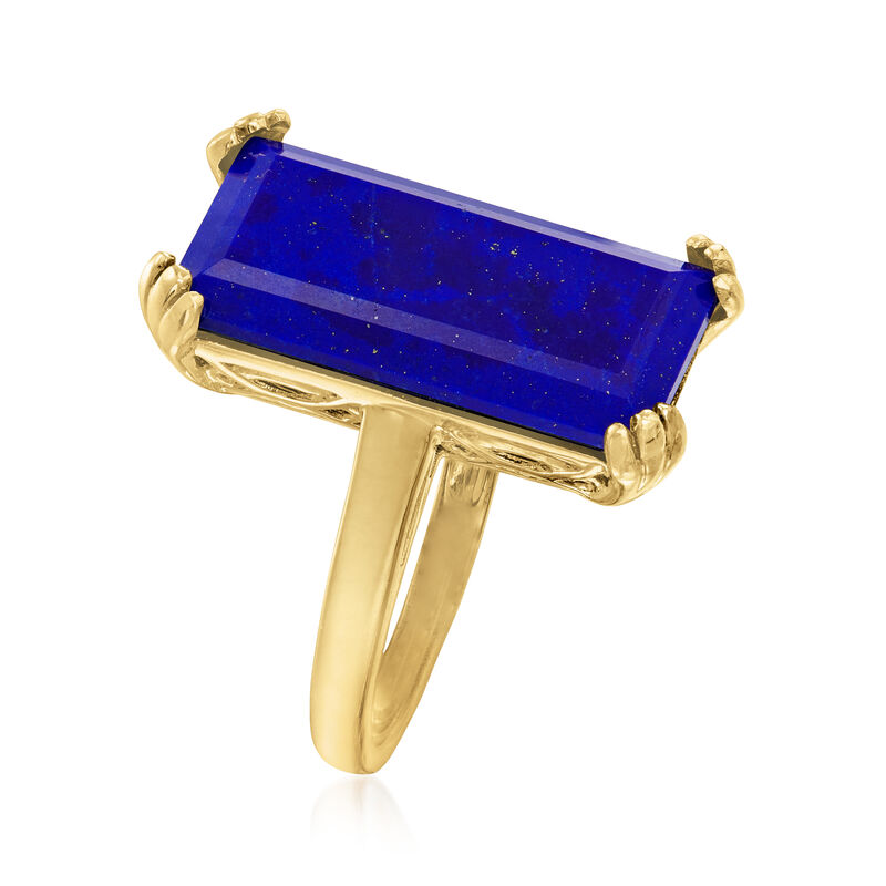 Lapis Ring in 18kt Gold Over Sterling image number 2