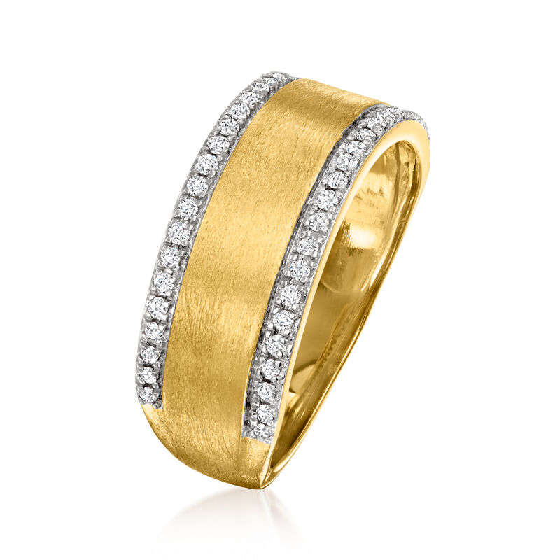 .25 ct. t.w. Diamond Ring in 18kt Gold Over Sterling image number 2