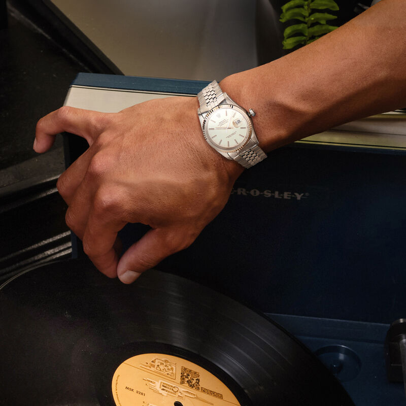 Pre-Owned Rolex Datejust Men's 36mm Automatic Stainless Steel and 18kt White Gold Watch image number 1