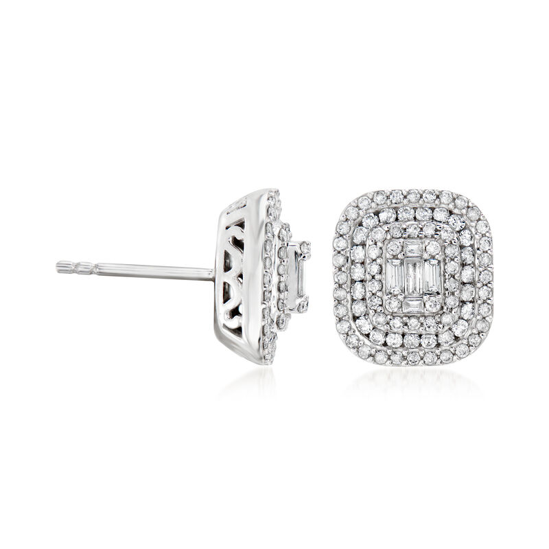 1.00 ct. t.w. Diamond Earrings in 14kt White Gold image number 2