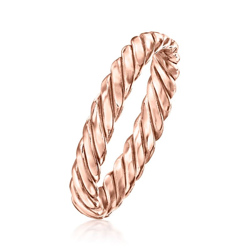 14kt Rose Gold Twisted Ring image number 2