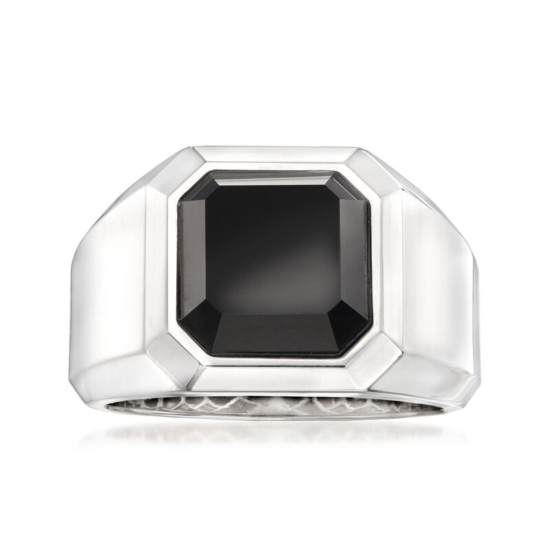 Gabriel Designs Men's Onyx Ring in Sterling Silver image number 0