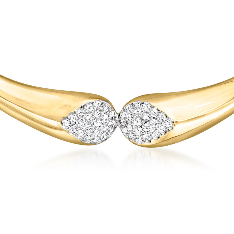 C. 1990 Vintage 1.10 ct. t.w. Diamond Graduated Link Necklace in 18kt Yellow Gold. 17&quot; image number 2