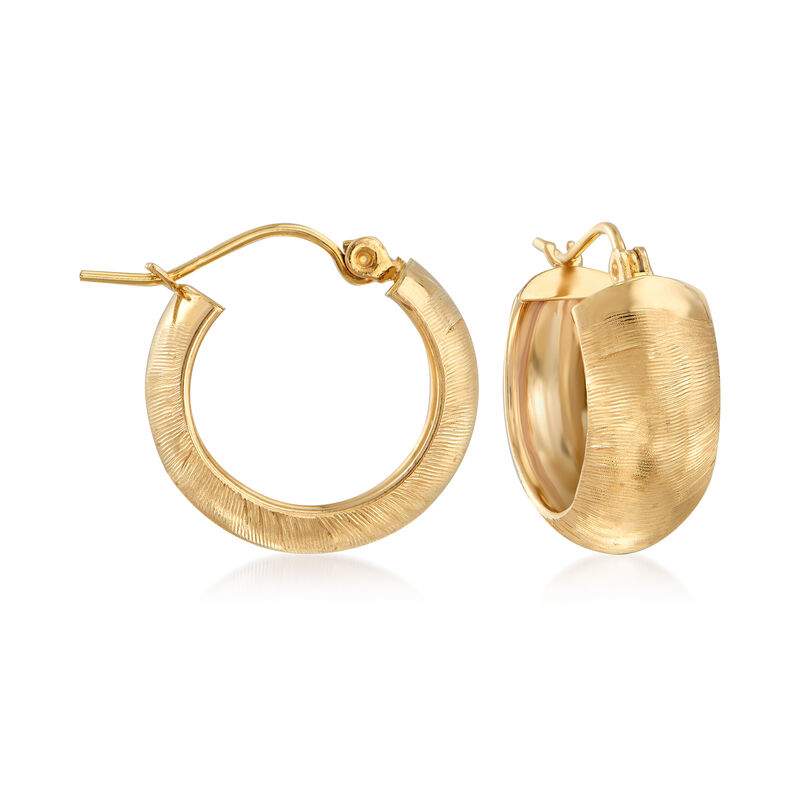 14kt Yellow Gold Huggie Hoop Earrings image number 0