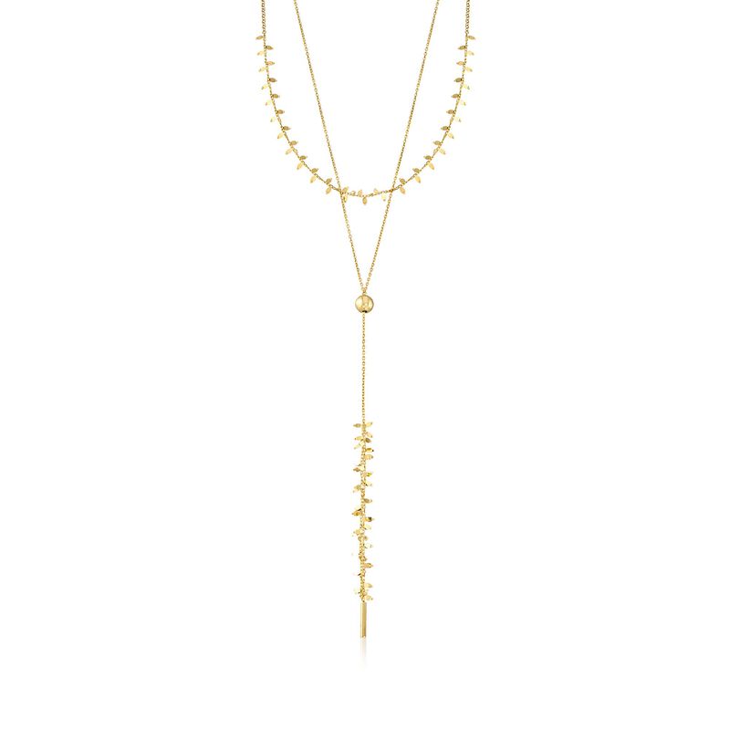 Italian 18kt Yellow Gold Over Sterling Silver Layered Y-Necklace image number 0