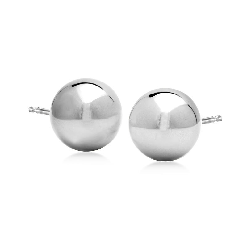 12mm Sterling Silver Ball Stud Earrings image number 0