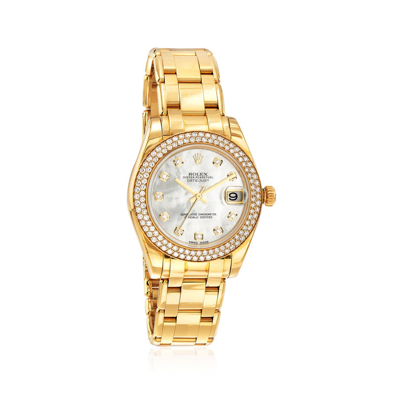 Pre-Owned Rolex Pearlmaster Women's 34mm Automatic 18kt Yellow Gold Watch image number 0