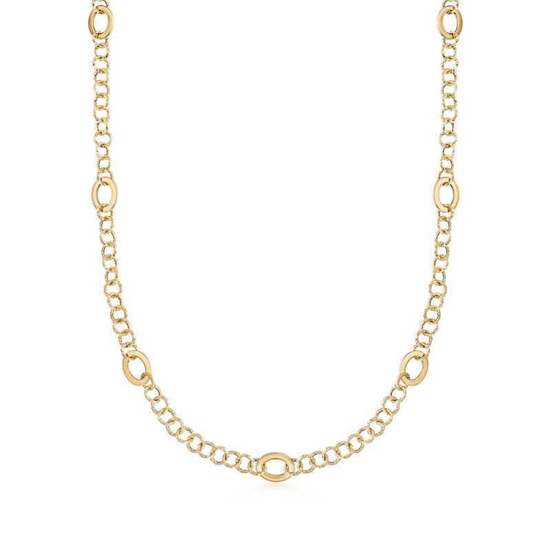 Italian 18kt Yellow Gold Link Necklace image number 0