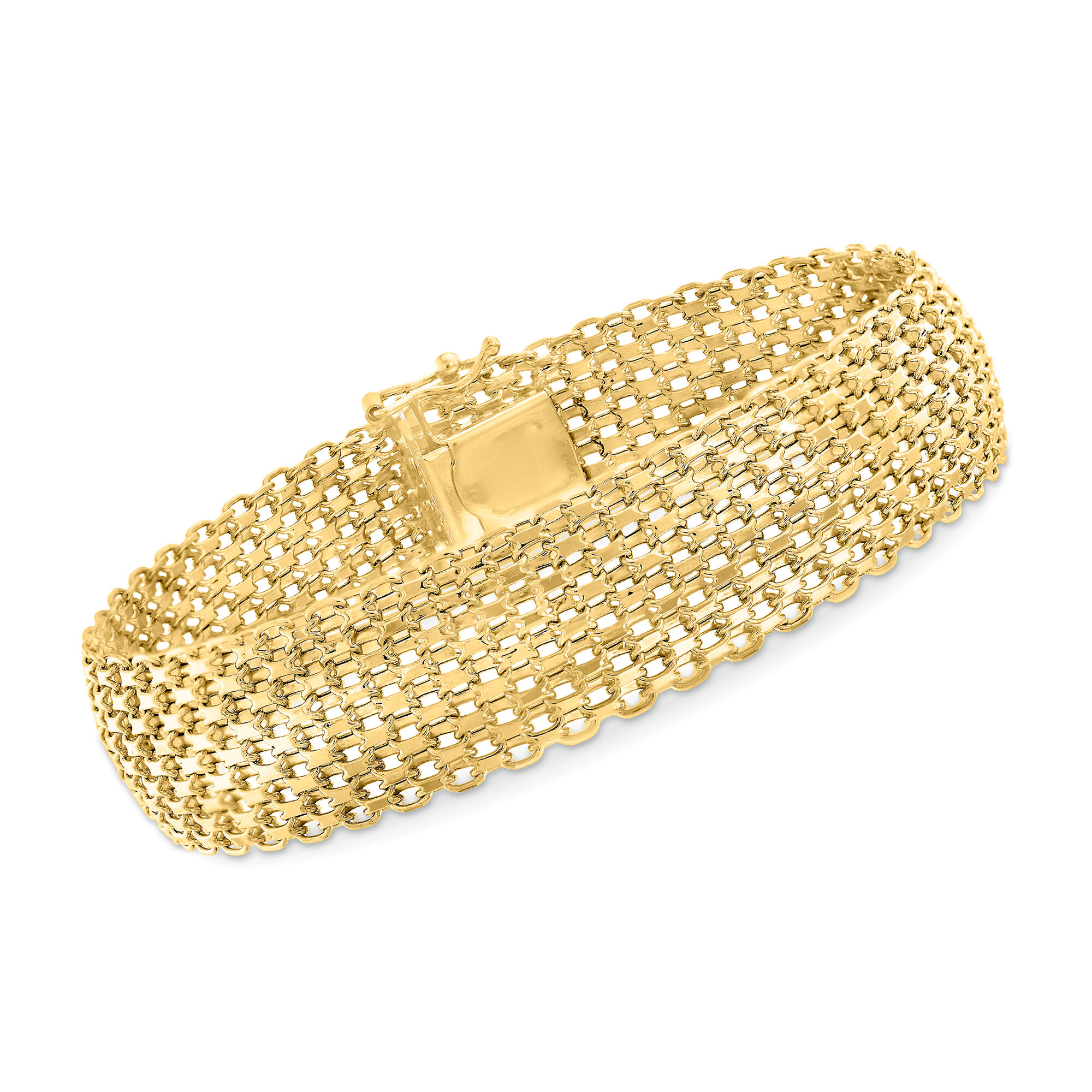 【フランス製 アクセサリー】イエロー Christian Lacroix ベルト Italian 14kt Yellow Gold Bismark-Link Bracelet