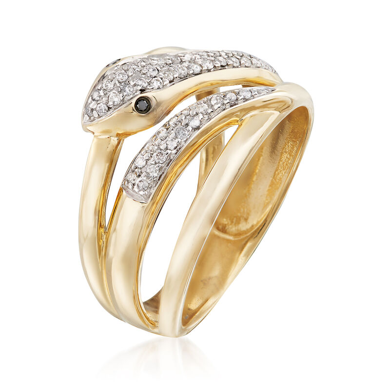 .21 ct. t.w. Diamond Snake Ring in 14kt Yellow Gold image number 2