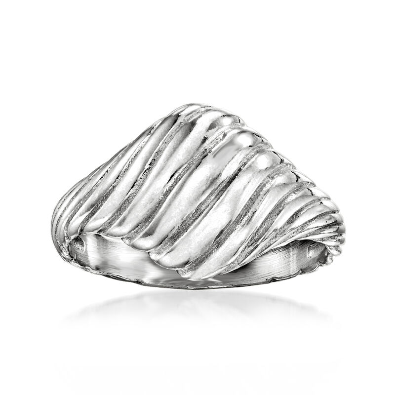 Sterling Silver Graduated Shrimp Ring image number 0