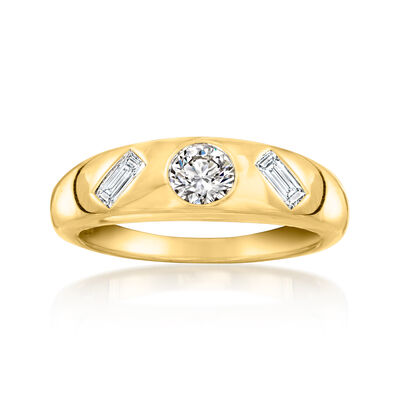 .50 ct. t.w. Multi-Shaped Lab-Grown Diamond Ring in 18kt Gold Over Sterling