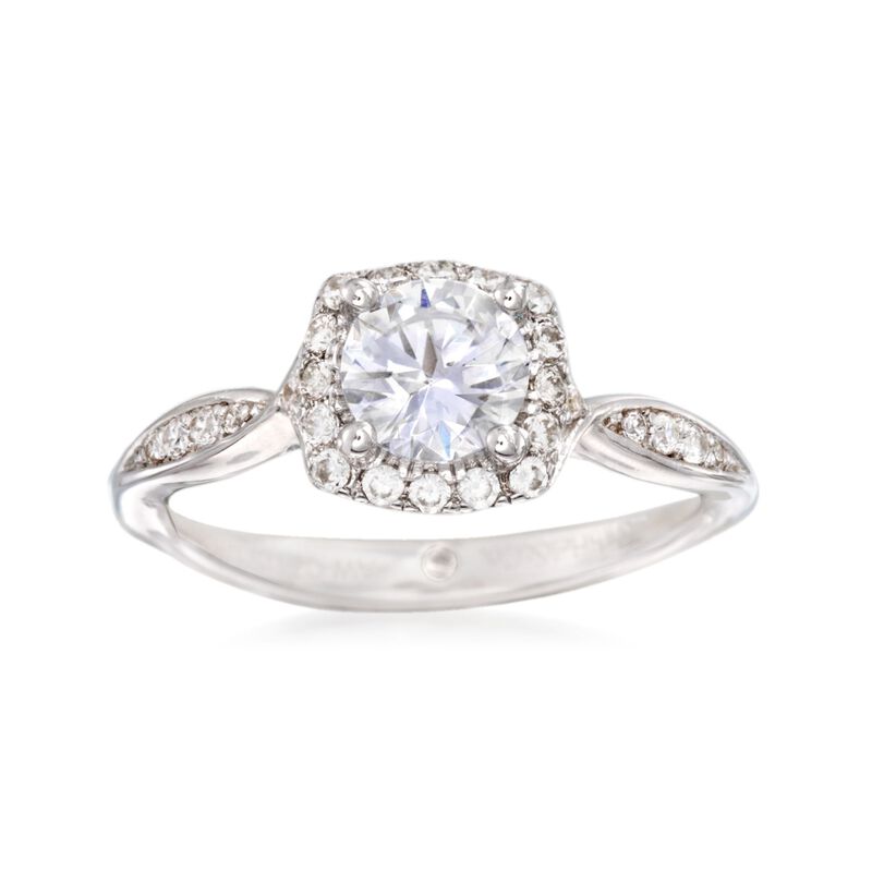 Gabriel Designs .23 ct. t.w. Diamond Halo Engagement Ring Setting in 14kt White Gold image number 0