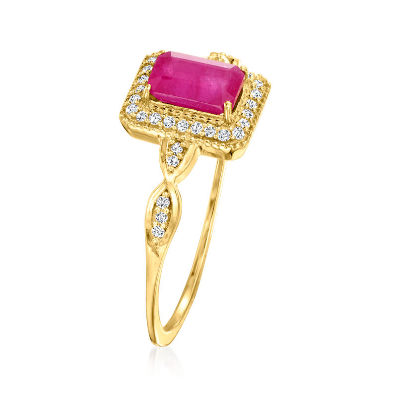 .60 Carat Ruby Ring with .10 ct. t.w. Diamonds in 14kt Yellow Gold image number 2