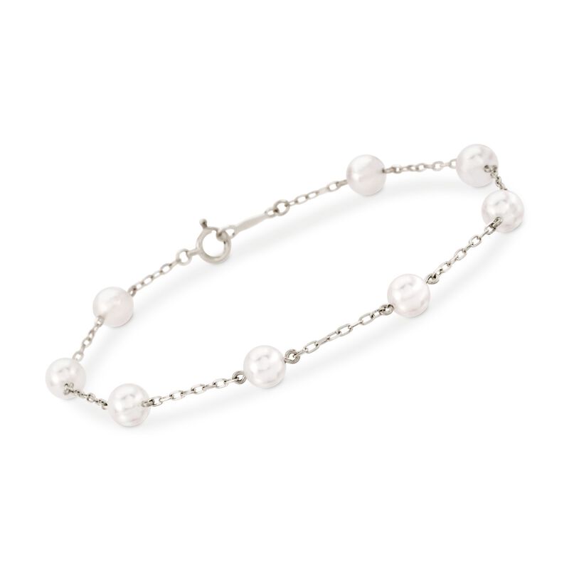 Mikimoto 5-5.5mm A+ Akoya Pearl Bracelet in 18kt White Gold image number 0