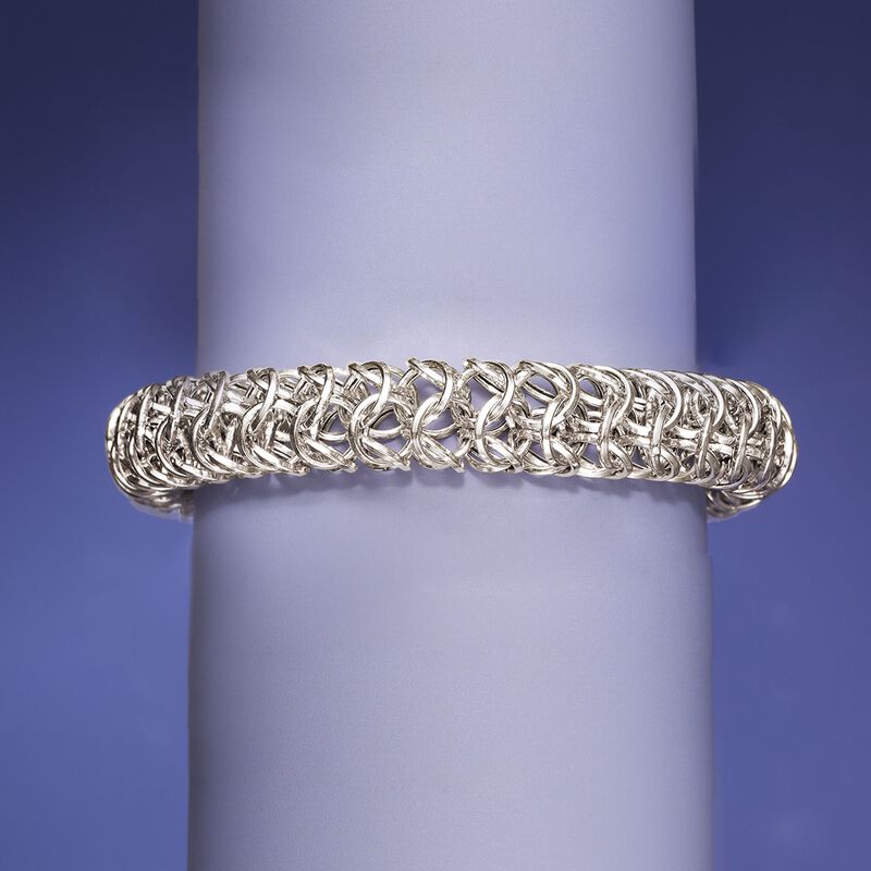 Italian Sterling Silver Sedusa Chain Bracelet. 7&quot; image number 2