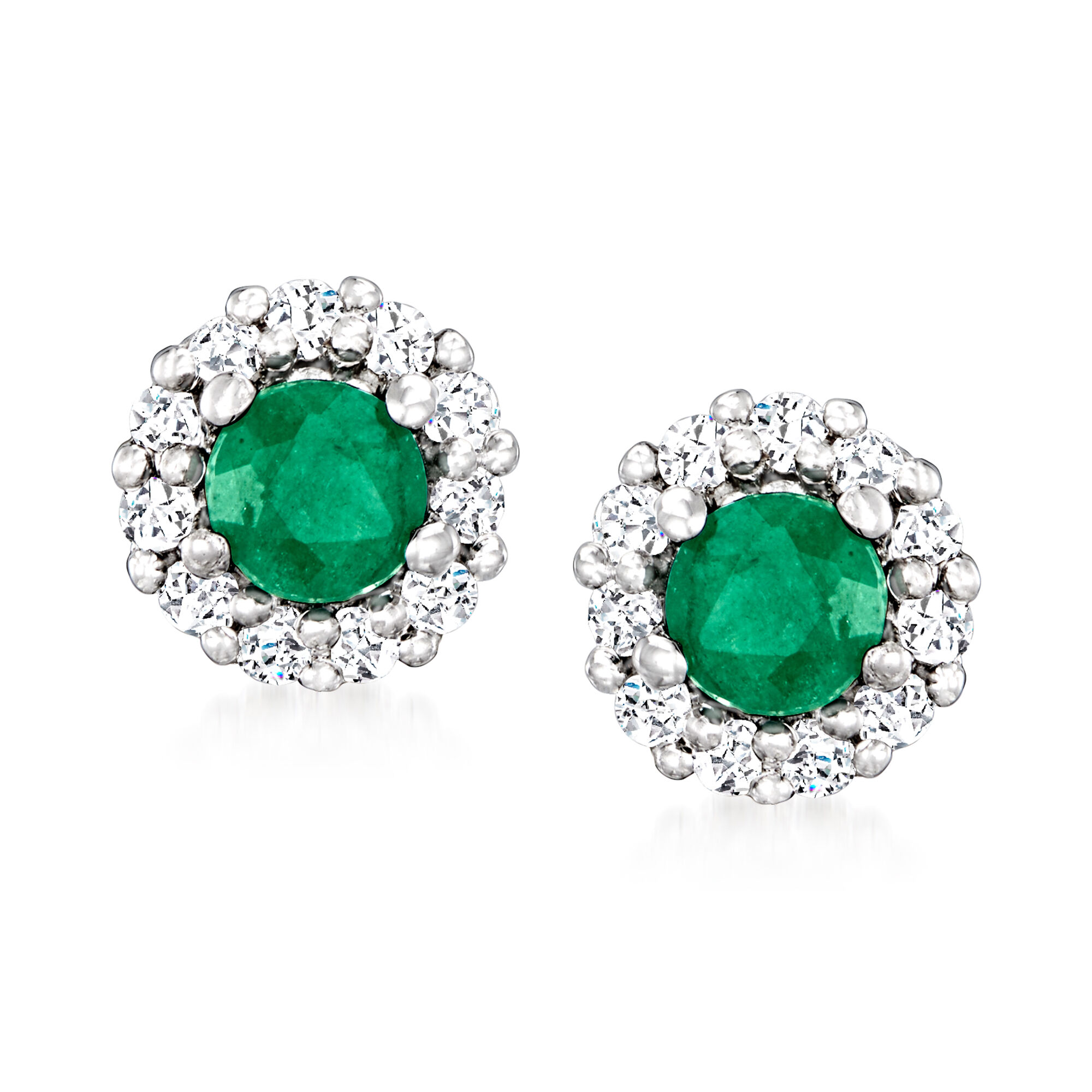 mamiya アクセサリー類各種 90 ct. t.w. Emerald and .80 ct. t.w. White Topaz Jewelry Set