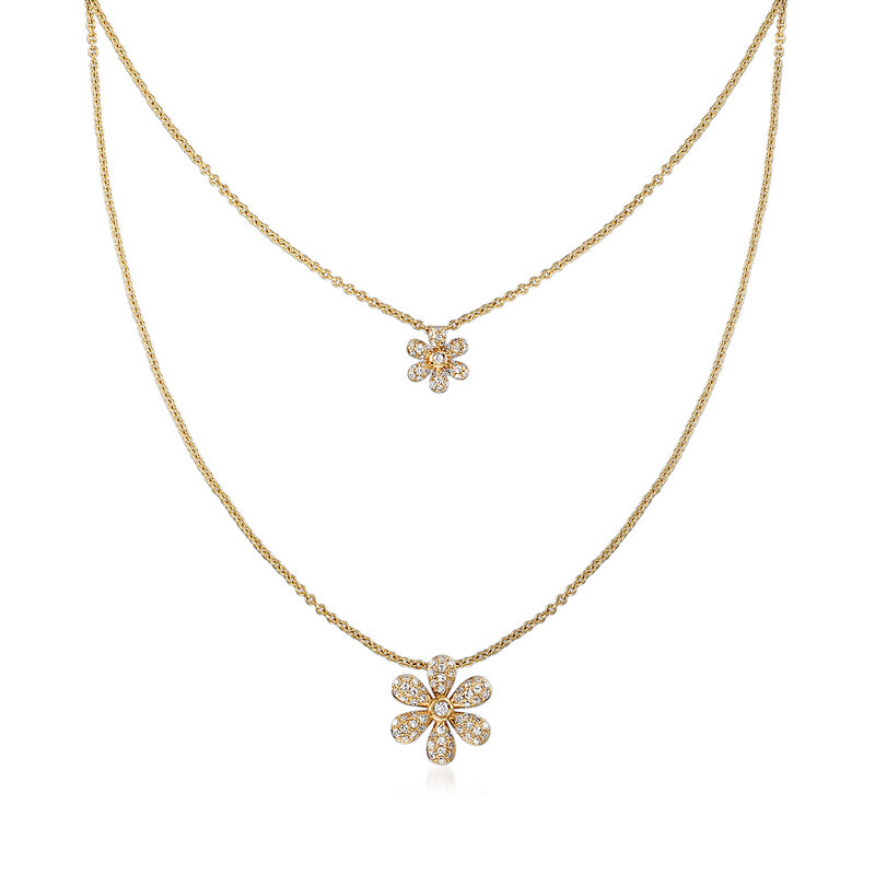 Layered Flower Necklaces CT Layered Flower Necklaces CT