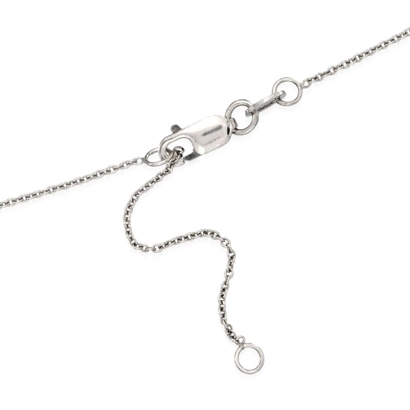 Roberto Coin .11 ct. t.w. Diamond Cross Necklace in 18kt White Gold. 16&quot; image number 3