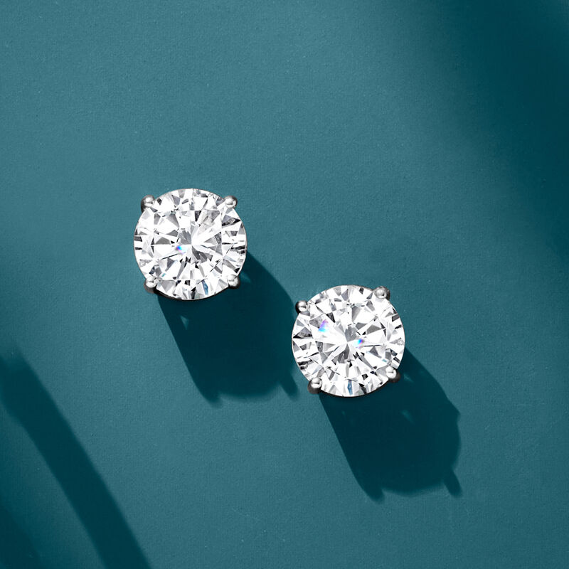 3.00 ct. t.w. Diamond Stud Earrings in Platinum image number 2