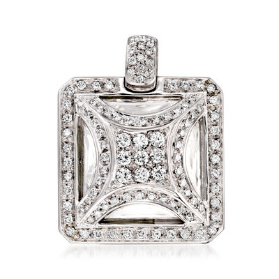 C. 1990 Vintage 1.30 ct. t.w. Diamond Pendant in 18kt White Gold