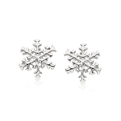 Sterling Silver Snowflake Earrings