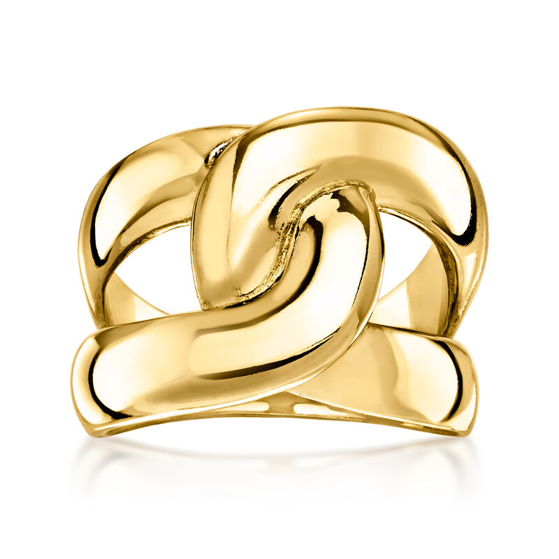 Italian 14kt Yellow Gold-Plated Knot Ring image number 0