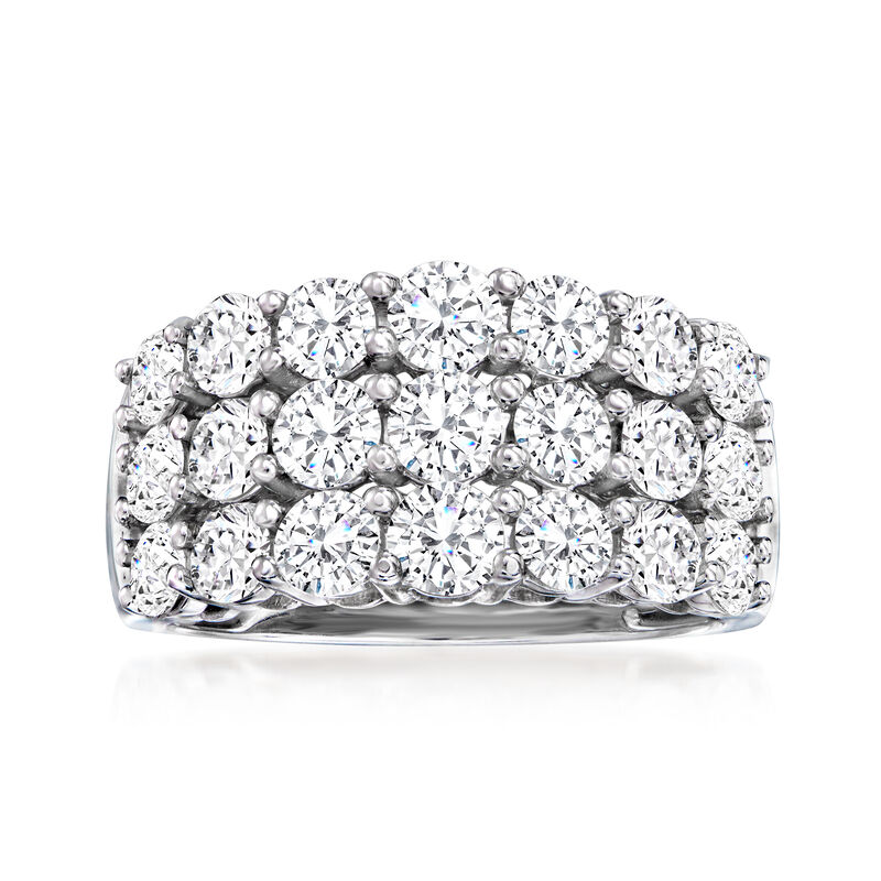 3.00 ct. t.w. Diamond Three-Row Ring in 14kt White Gold image number 0