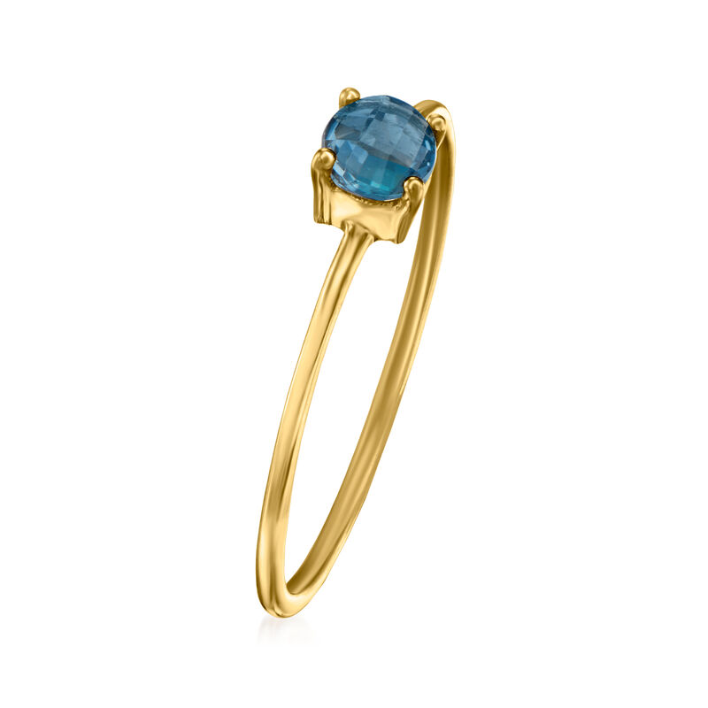 .20 Carat London Blue Topaz Ring in 14kt Yellow Gold image number 2