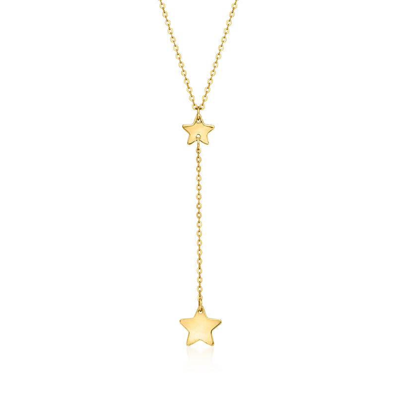 Italian 14kt Yellow Gold Star Y-Necklace image number 0