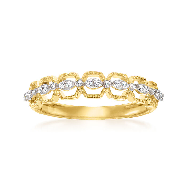 .10 ct. t.w. Diamond Geometric Ring in 14kt Yellow Gold image number 0