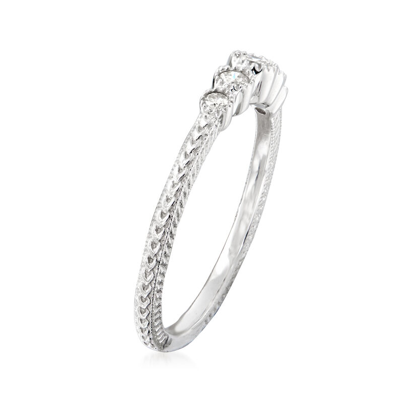 .25 ct. Tw. Diamond Milgrain Ring in Sterling Silver image number 2