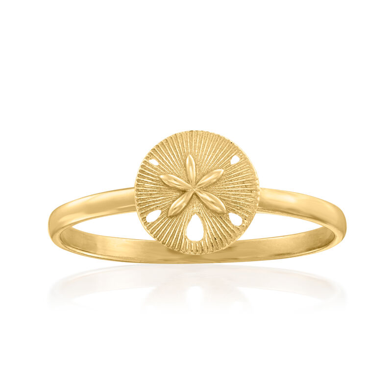 10kt Yellow Gold Sand Dollar Ring image number 0