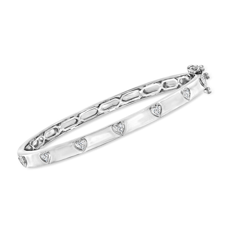 &quot;Spring Stack&quot; Set of Five Bangle Bracelets in Sterling Silver image number 3