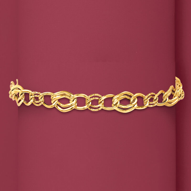 Italian 18kt Yellow Gold Link  Bracelet image number 2