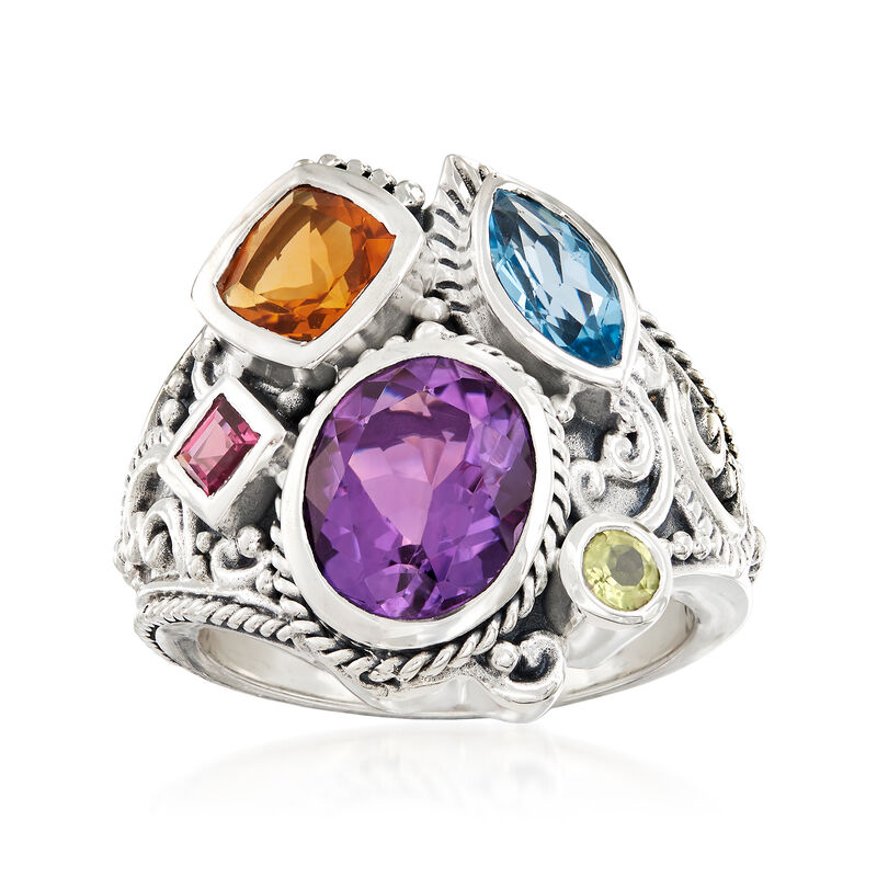 4.20 ct. t.w. Multi-Stone Ring in Sterling Silver image number 0