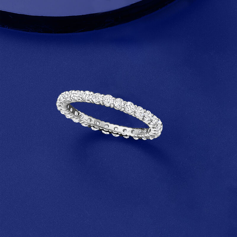 1.00 ct. t.w. Diamond Eternity Band in 14kt White Gold image number 3