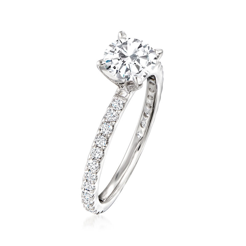 Gabriel Designs .38 ct. t.w. Diamond Engagement Ring Setting in 14kt White Gold image number 2