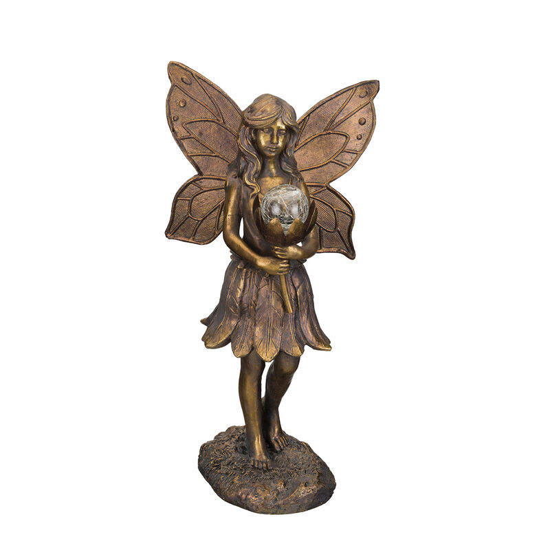Regal Outdoor Solar Fairy Garden Statue image number 0