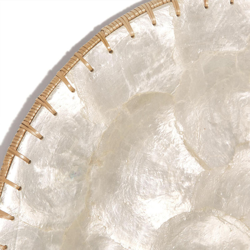 Set of 2 Dishes - "Capiz Shell" Woven Dinnerware image number 2