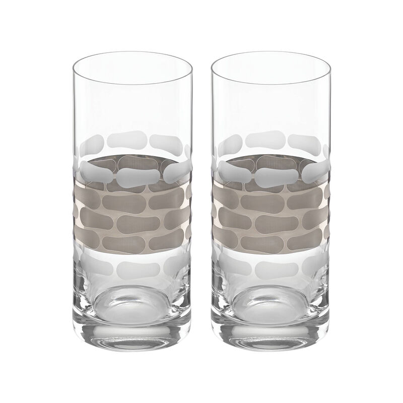 Michael Wainwright "Truro Platinum" Set of 2 Highball Glasses image number 0