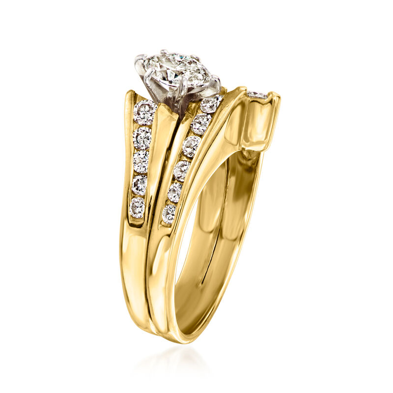 C. 1980 Vintage 1.00 ct. t.w. Diamond Ring in 14kt Yellow Gold. Size 6.5 image number 2