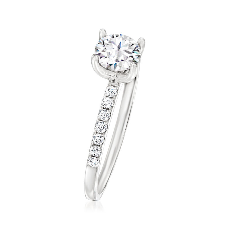 .19 ct. t.w. Diamond Engagement Ring Setting in 14kt White Gold image number 2