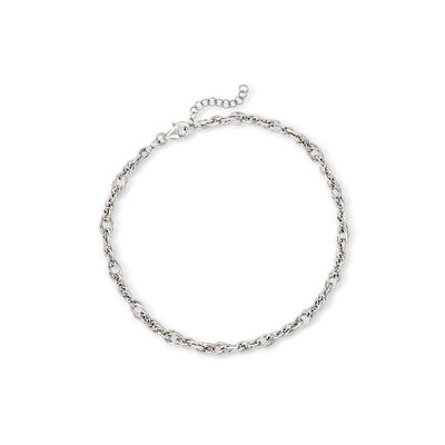 Sterling Silver Singapore-Chain Anklet