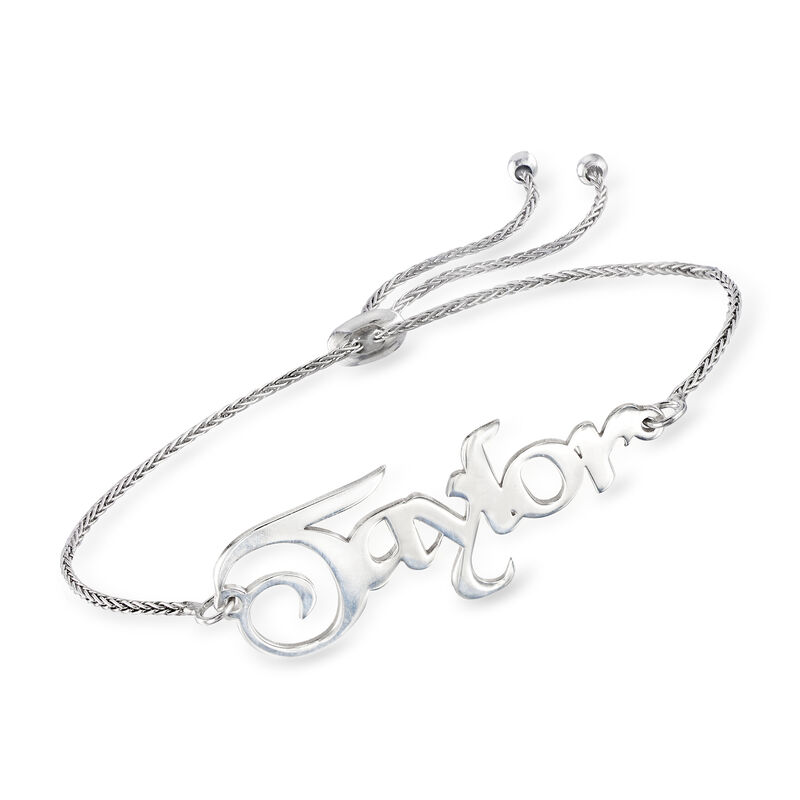 Sterling Silver Personalized Name Bolo Bracelet image number 0