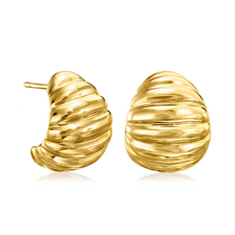 Italian 18kt Gold Over Sterling Shrimp Earrings image number 2