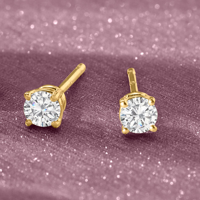 .20 ct. t.w. Diamond Stud Earrings in 14kt Yellow Gold  image number 2